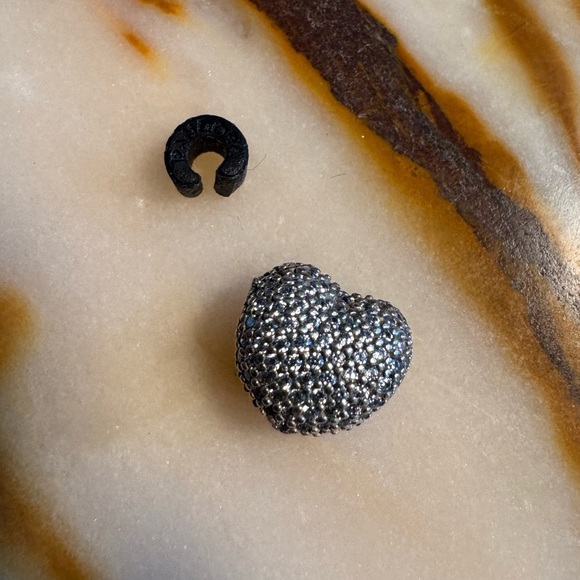 Pandora Jewelry - Pandora 925 Sterling Silver Open My Heart Clip w/ Clear CZ Stone